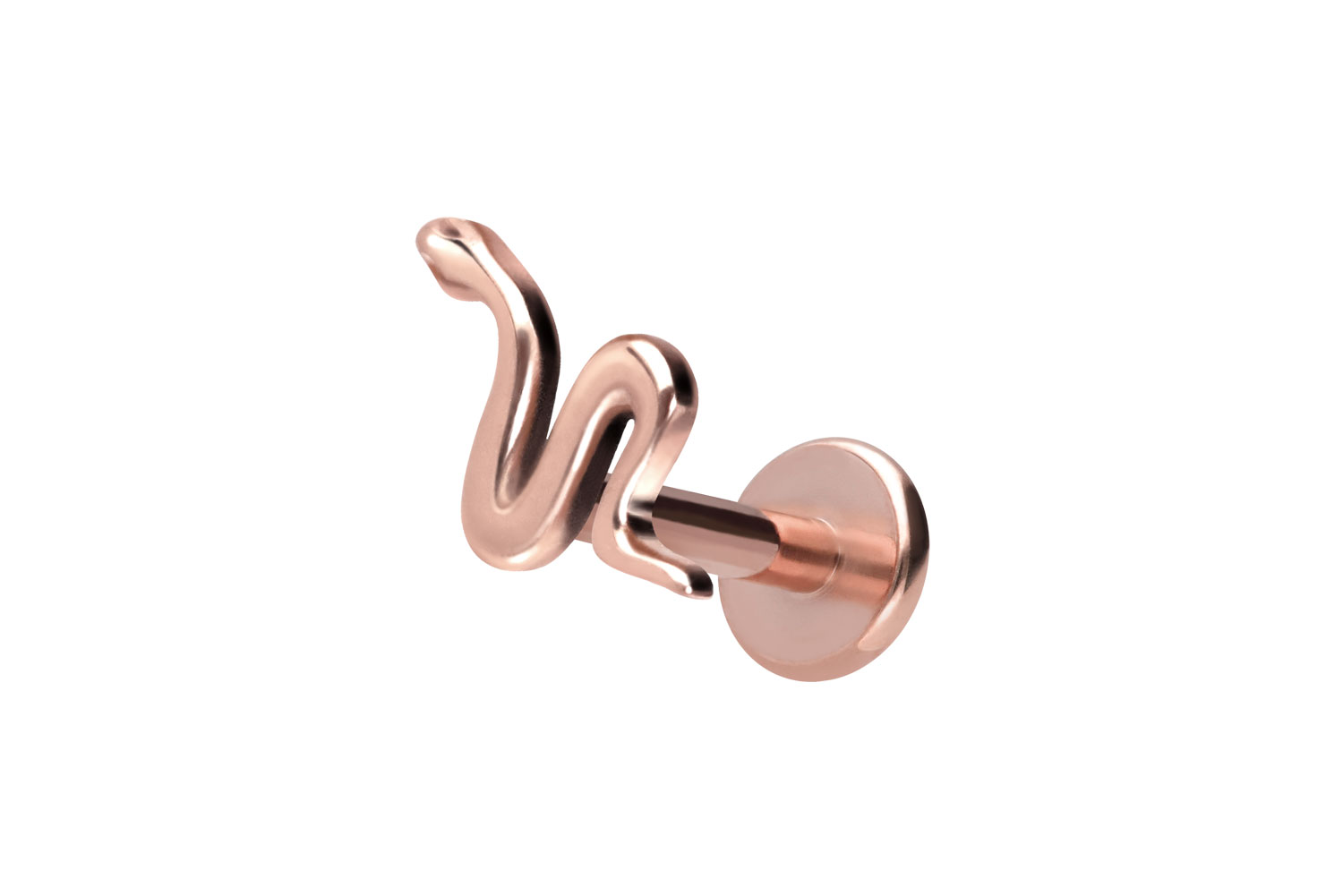 Titan Labret Piercing mit Innengewinde SCHLANGE